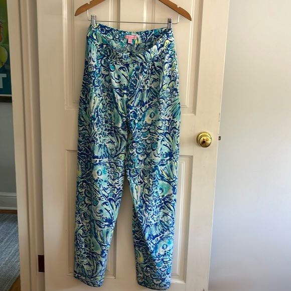 Lily Pulitzer Cotton Jersey Zip Pant - Picture 1 of 4
